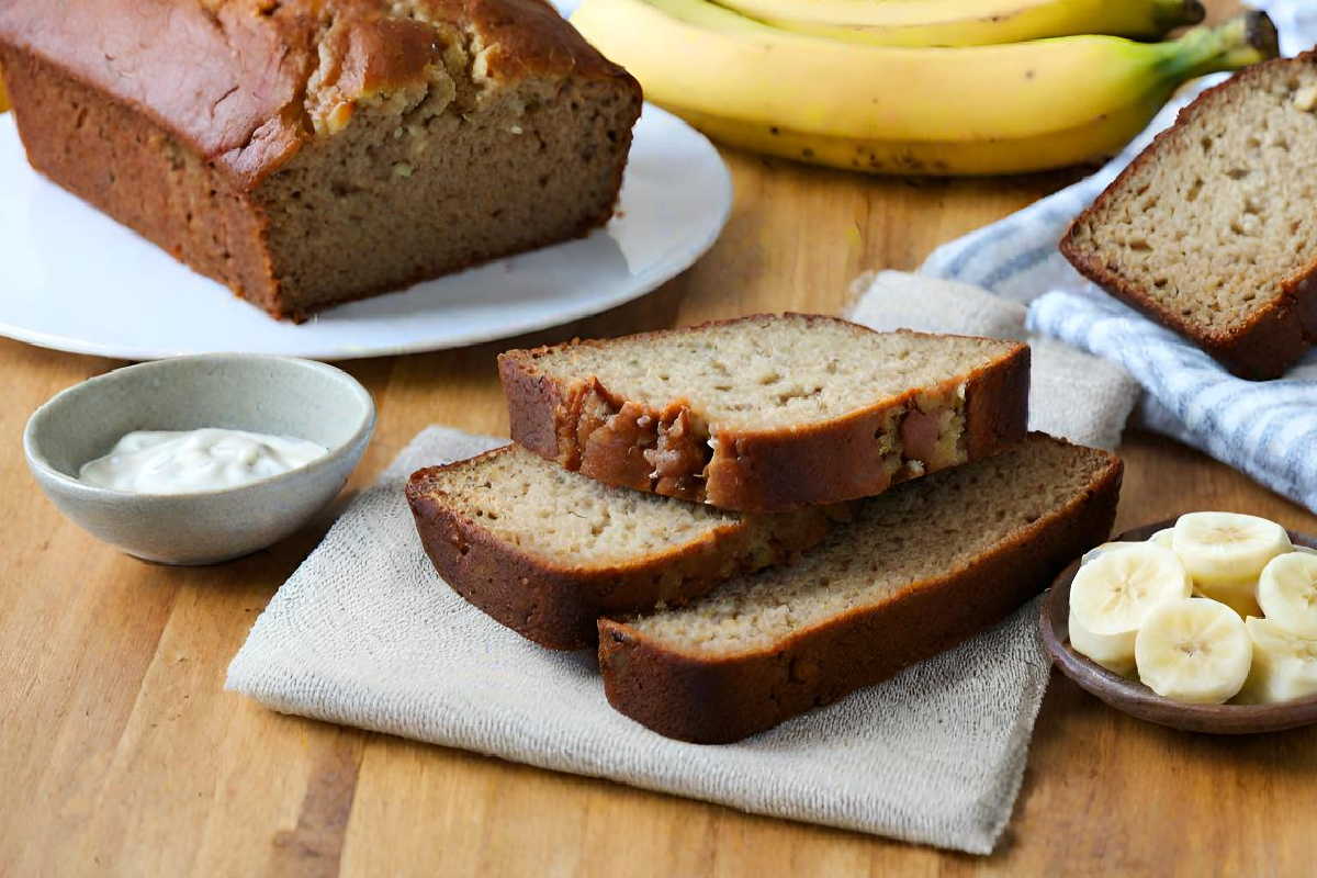 Discover our quick and easy 2-Banana Bread Recipe for a perfect homemade treat. Ideal for using overripe bananas. Simple ingredients, full of flavor