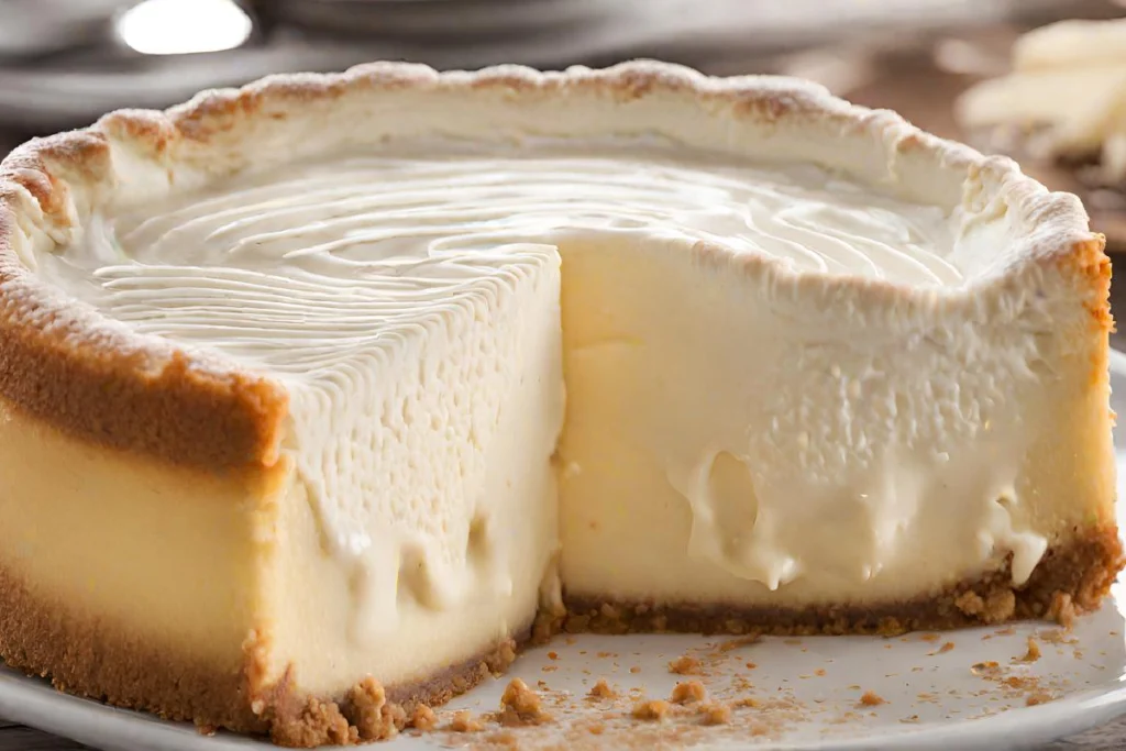 Traditional cheesecake with creamy texture and graham cracker crust