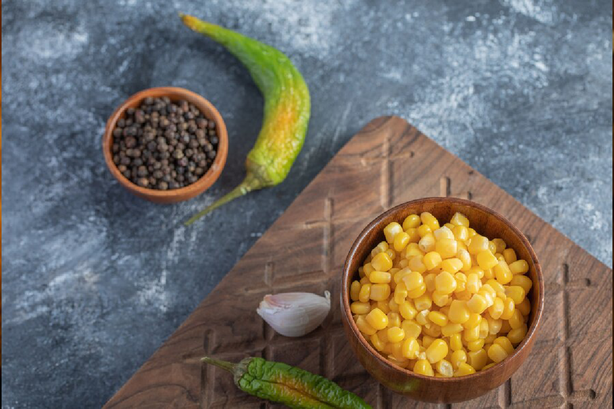Chopped ingredients for Mexican Corn Salsa