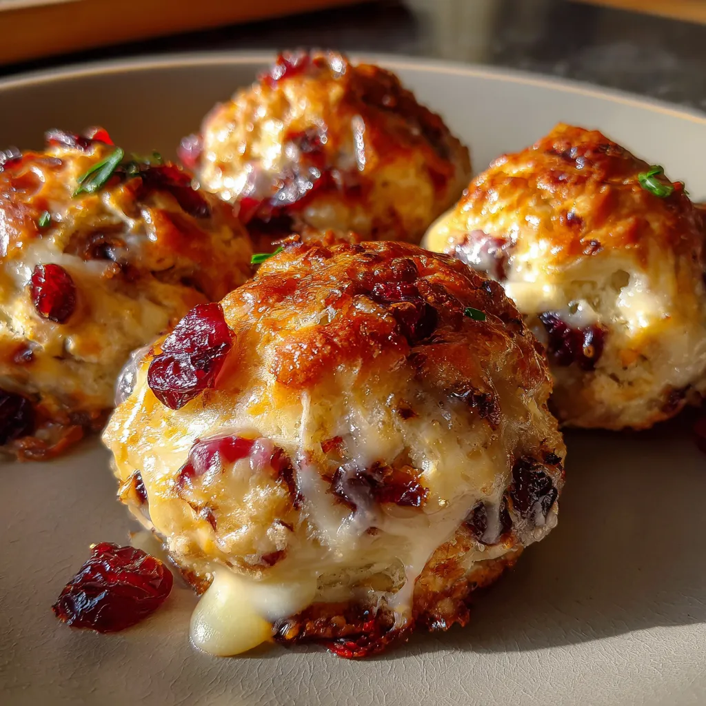 Baked Cranberry Brie Bites