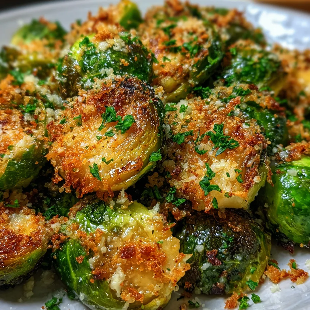 Crispy Parmesan-Crusted Roasted Brussels Sprouts with Fresh Herbs