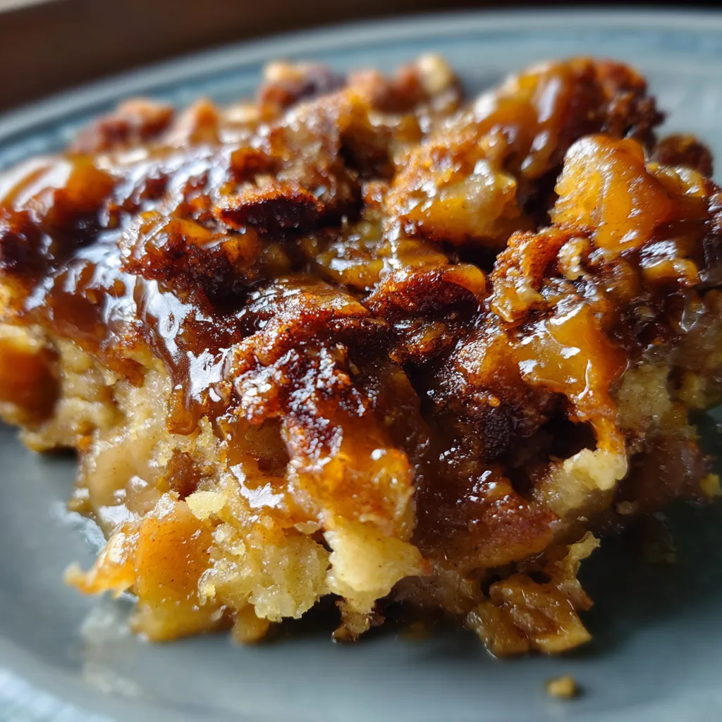 Crockpot Caramel Apple Dump Cake