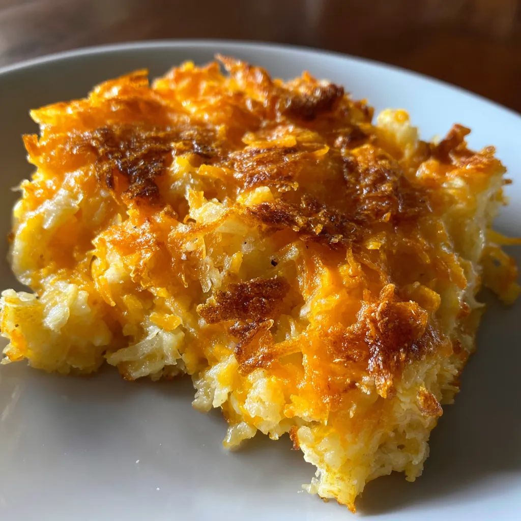 Easy Cheesy Hashbrown Potato Casserole Recipe