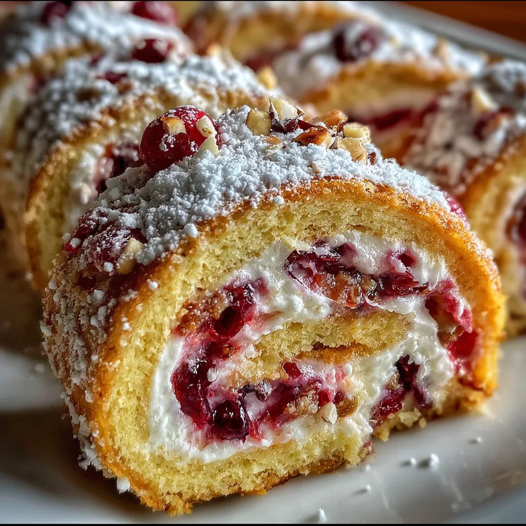 Festive Christmas Cranberry Roll Ups