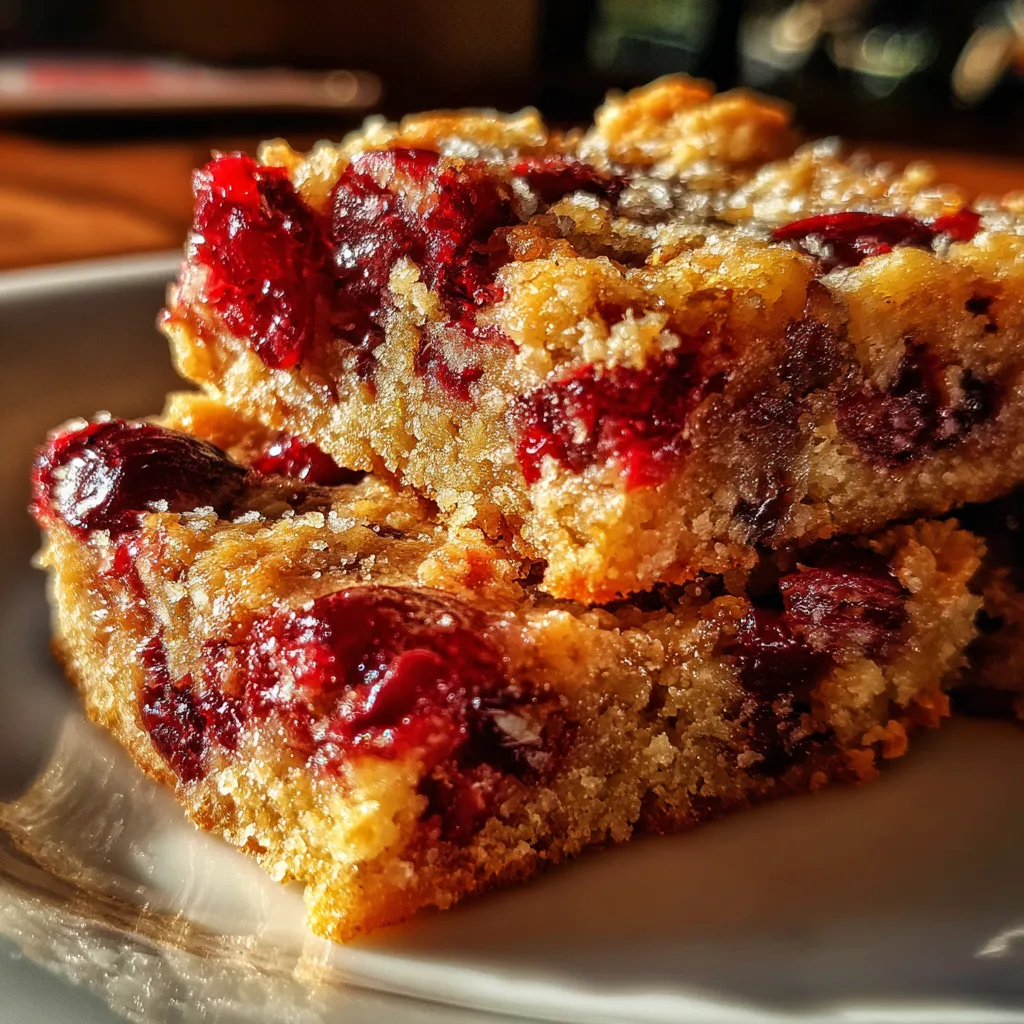 Moist Christmas Cranberry Bars