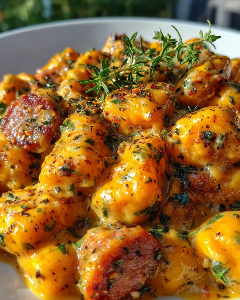 Creamy Butternut Squash Gnocchi with Sausage