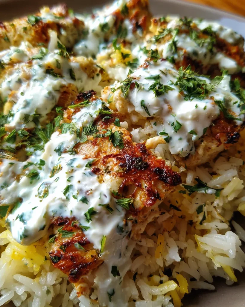 Dump-and-Bake Chicken Tzatziki with Rice Recipe
