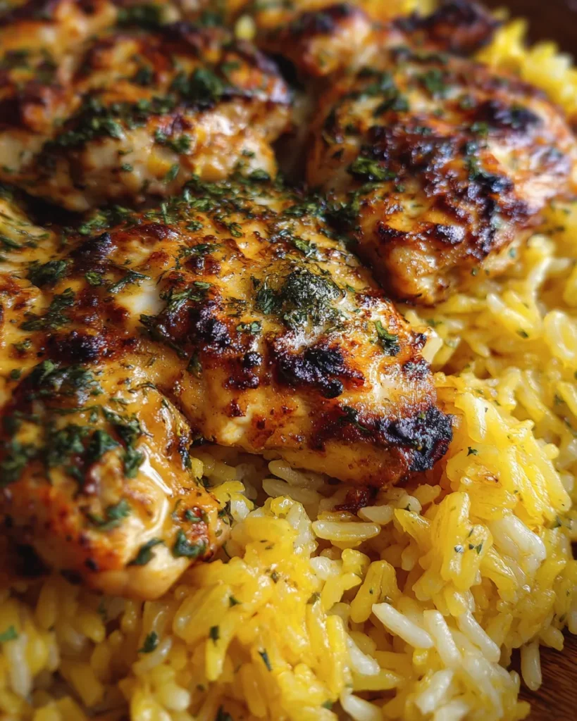 Easy Greek Lemon Chicken with Flavorful Rice Recipe