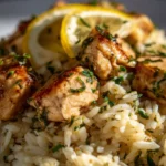 Easy Greek Lemon Chicken with Flavorful Rice Recipe