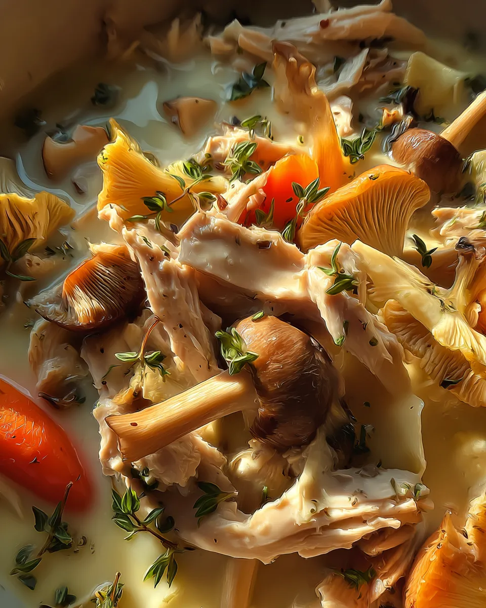 Easy Rotisserie Chicken & Mushroom Soup