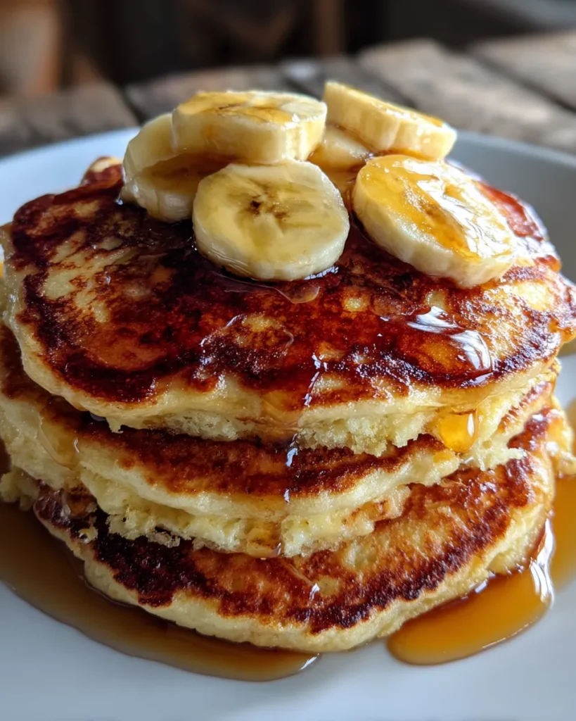 Fluffy Banana Cottage Cheese Pancakes