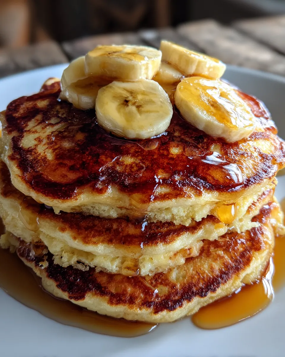 Fluffy Banana Cottage Cheese Pancakes