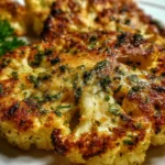 Golden Crusted Cheesy Cauliflower Steaks Recipe
