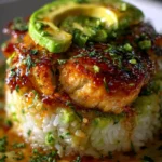 Honey Lime Chicken & Avocado Rice Stack