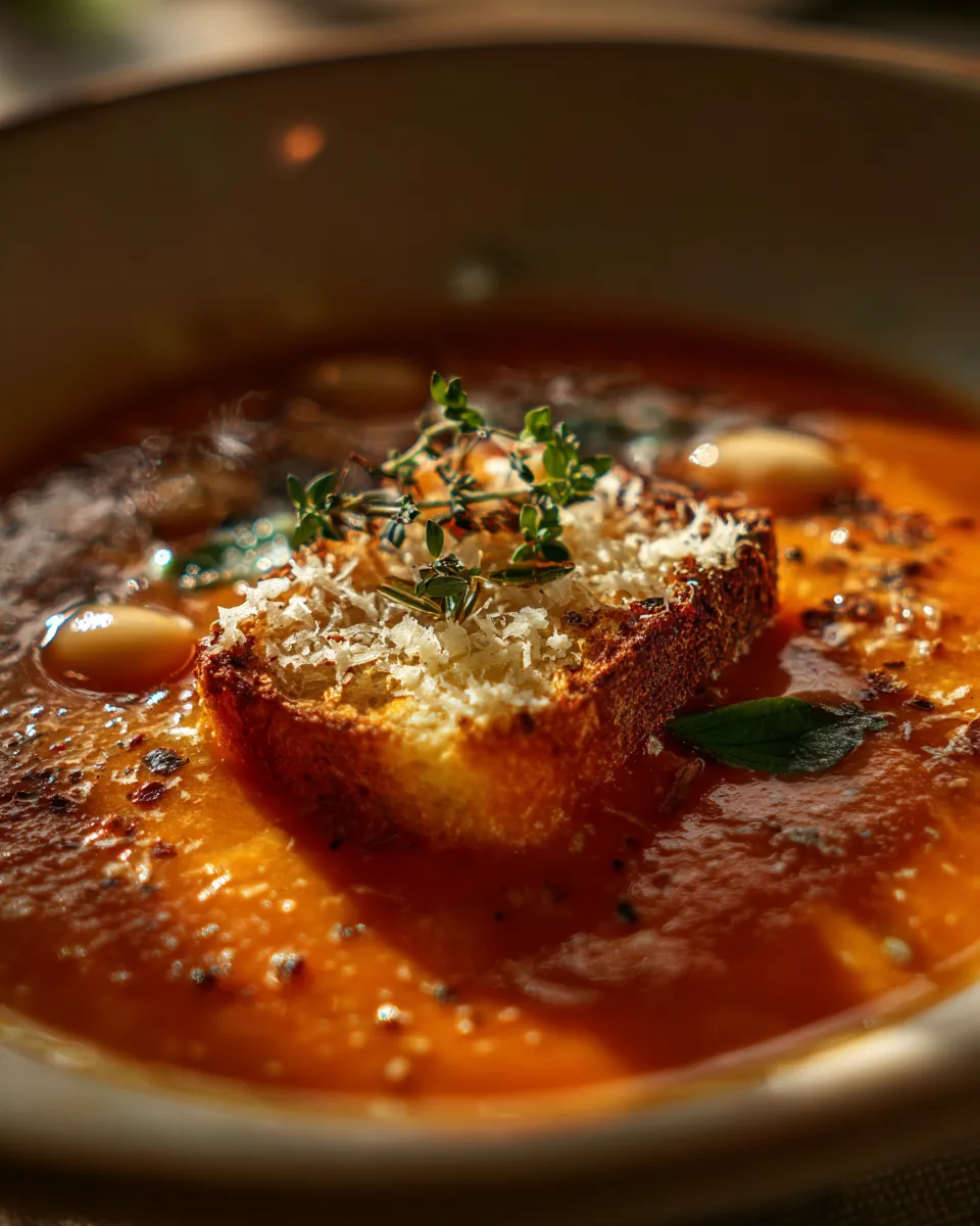 Parmesan Tomato Cannellini Bean Soup