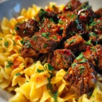 Savory Beef Tips with Buttery Noodles Recipe