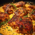Smothered Chicken Thighs with Creamy Gravy