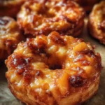Classic Peach Cobbler Cheesecake Donuts
