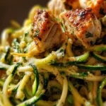 Garlic Chicken Zucchini Noodles Stir-fry