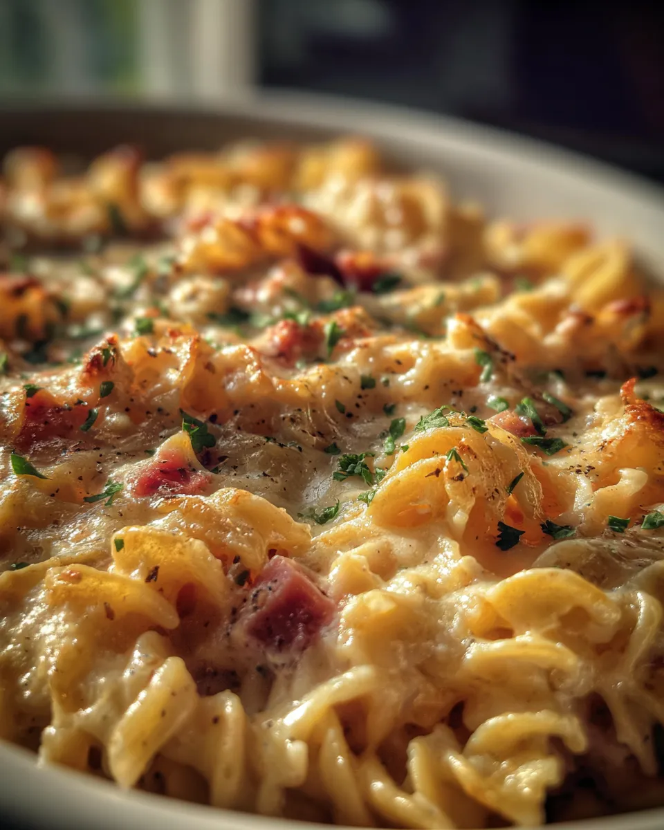 Leftover Ham Noodle Casserole