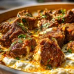 One Pot Lamb Kalya with Yogurt and Cream