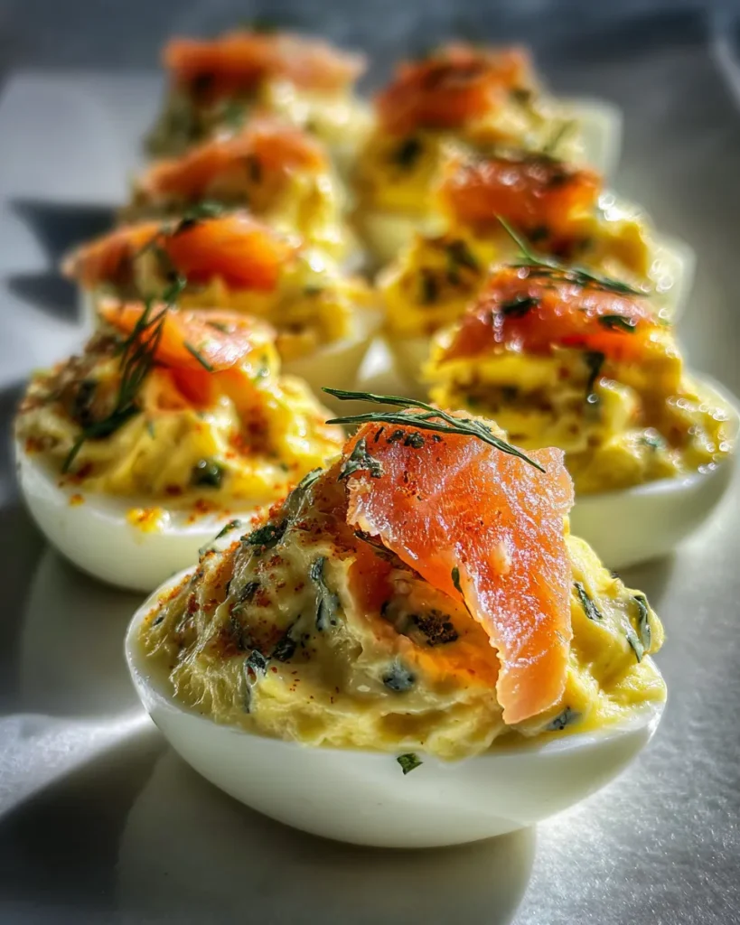 Smoked Salmon Deviled Eggs